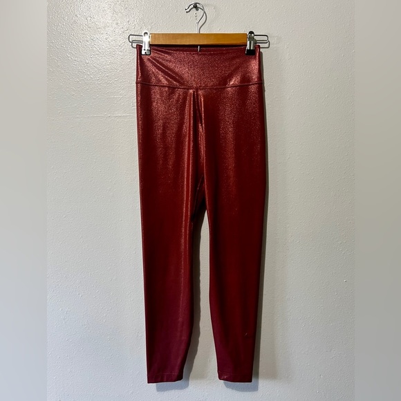 Nike Dri-Fit Rose Gold Shimmer One Icon Clash Tight/Leggings - Size XS - Picture 7 of 12